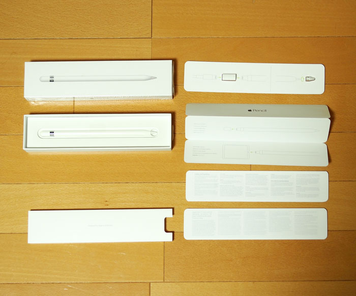 Apple Pencilの同梱品たち