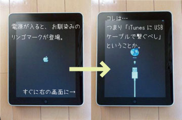 iTunesに、つまりPCにつなげないと動かない