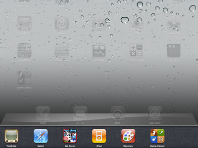 iPad　iOS4.2のマルチタスクバー