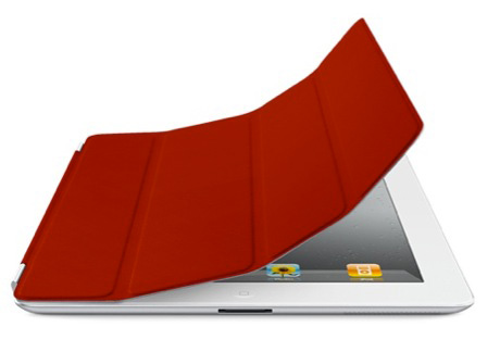 iPad２白＋スマートカバー赤