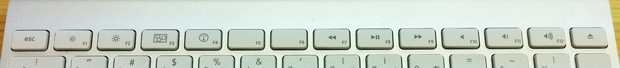 Macのワイヤレスキーボードのファンクションキー